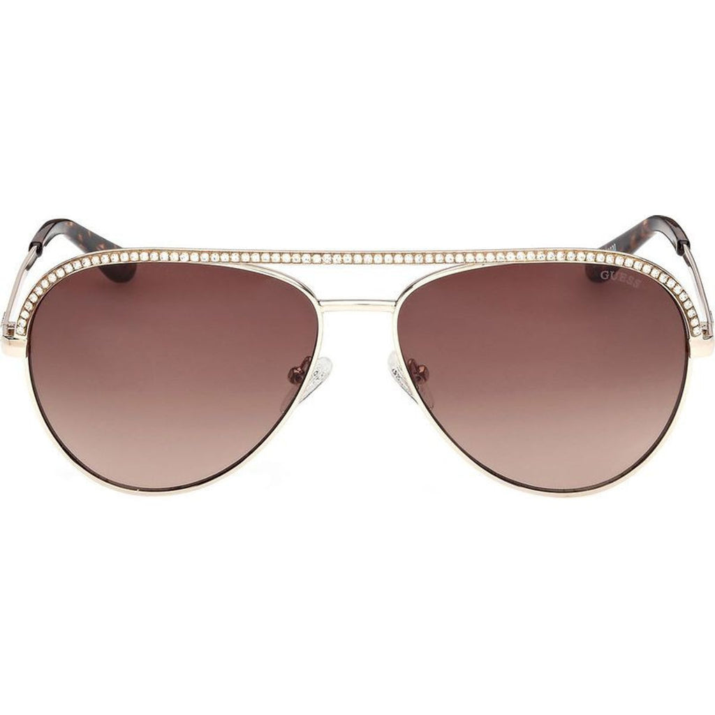GU00271, Shiny Pale Gold/Brown Gradient Lenses