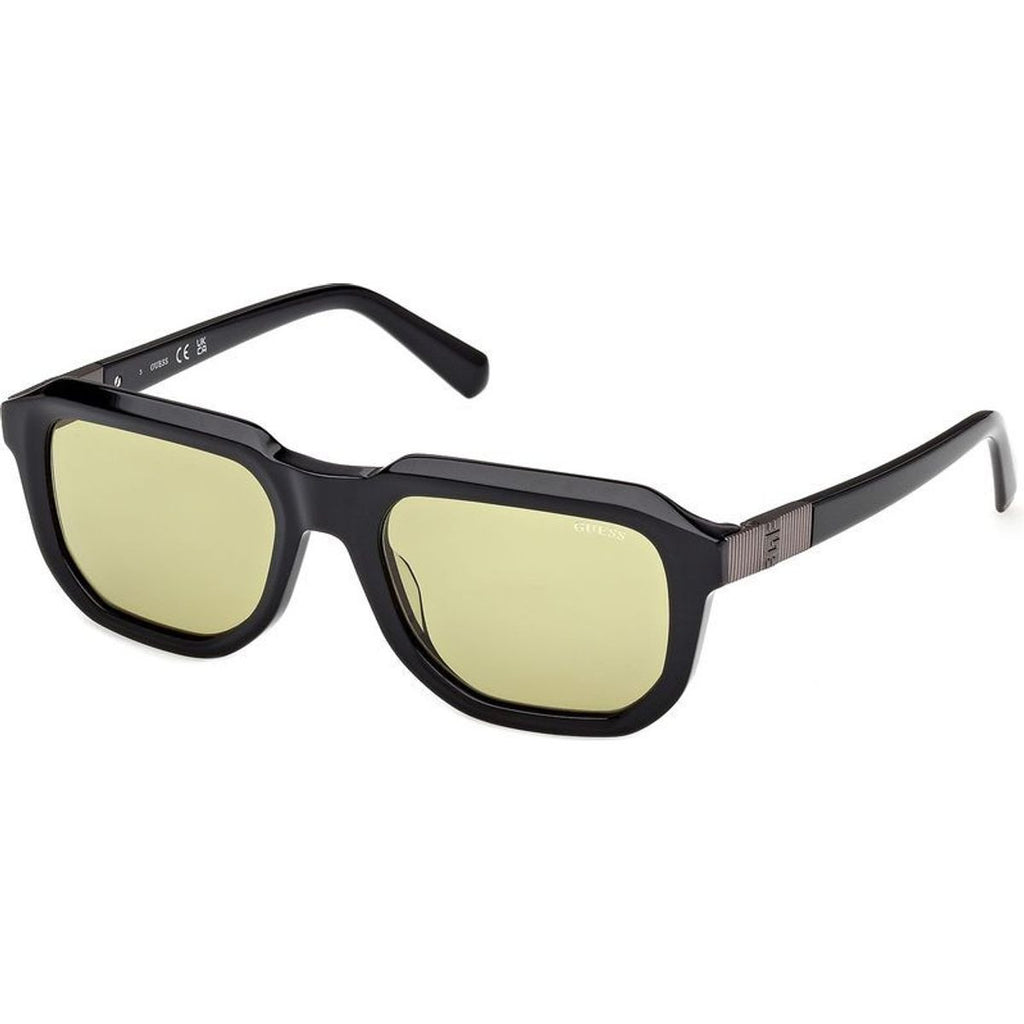 GU00278, Shiny Black/Green Lenses