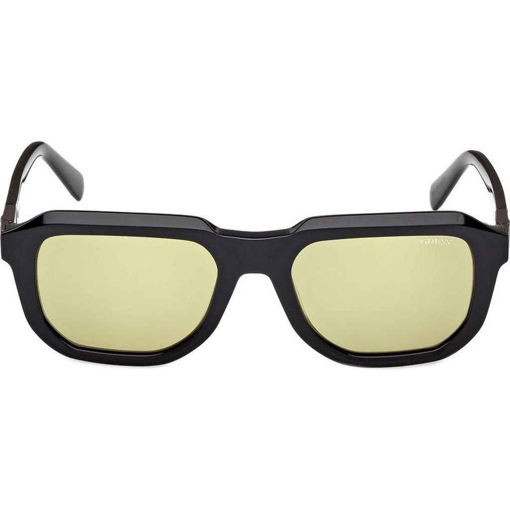 GU00278, Shiny Black/Green Lenses