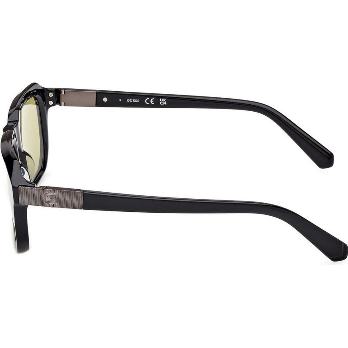 GU00278, Shiny Black/Green Lenses