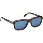 GU00278, Dark Green and Horn/Blue Lenses