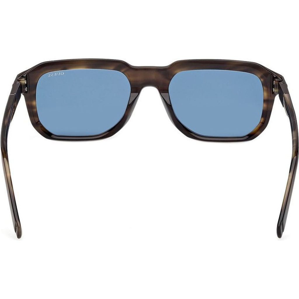 GU00278, Dark Green and Horn/Blue Lenses