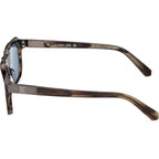GU00278, Dark Green and Horn/Blue Lenses