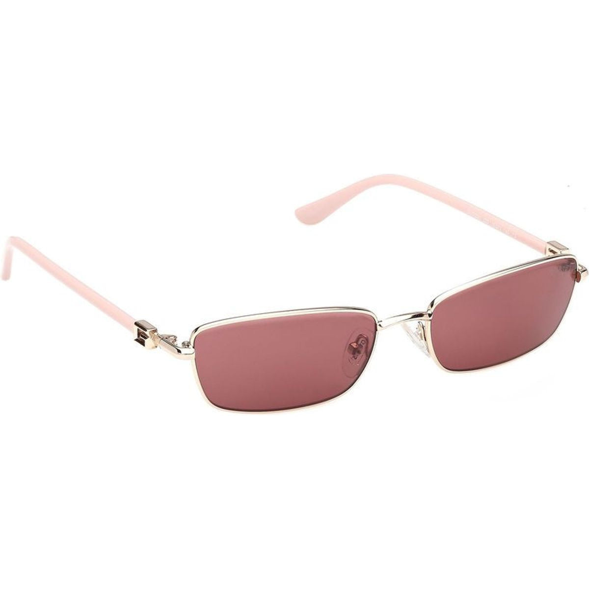 GU00290, Shiny Gold and Light Pink/Bordeaux Lenses
