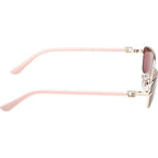 GU00290, Shiny Gold and Light Pink/Bordeaux Lenses