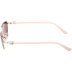 GU00290, Shiny Gold and Light Pink/Bordeaux Lenses