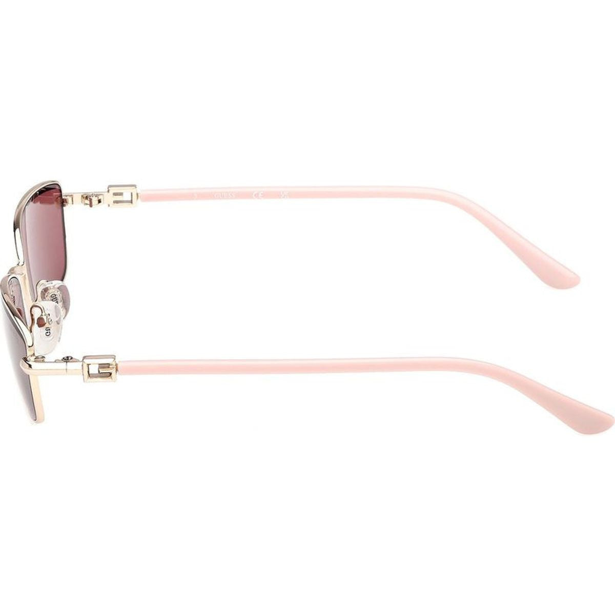 GU00290, Shiny Gold and Light Pink/Bordeaux Lenses