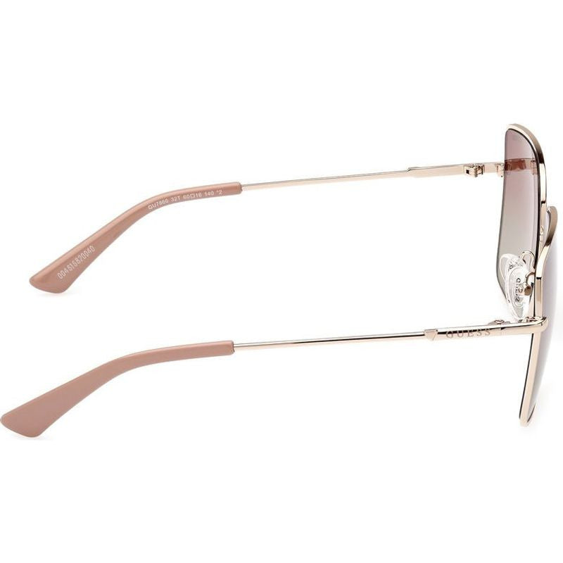 GU7866, Shiny Pale Gold/Bordeaux Gradient Lenses