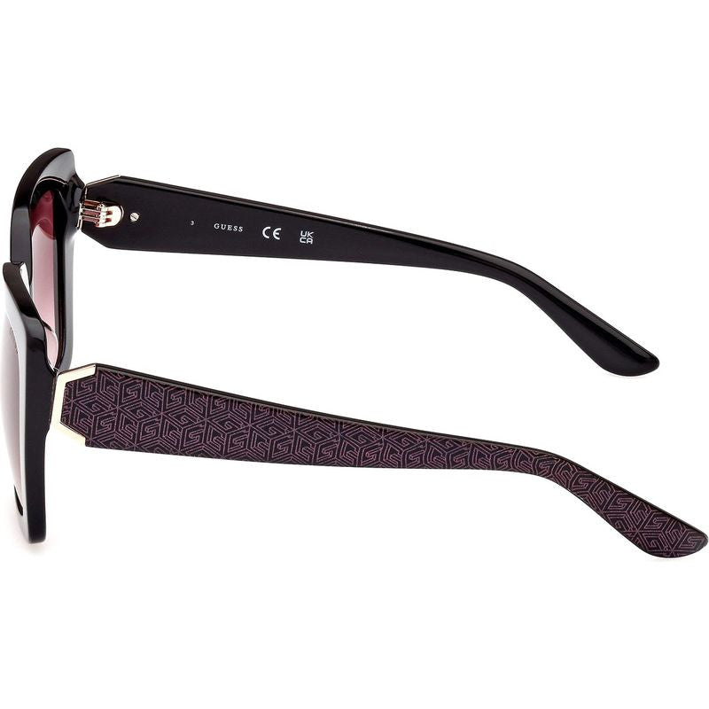 GU7889, Shiny Black/Bordeaux Gradient Lenses