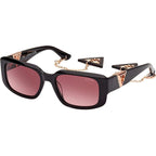GU7891, Shiny Black/Bordeaux Gradient Lenses