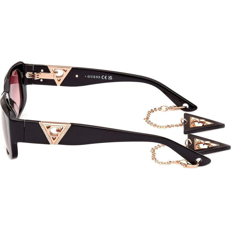 GU7891, Shiny Black/Bordeaux Gradient Lenses