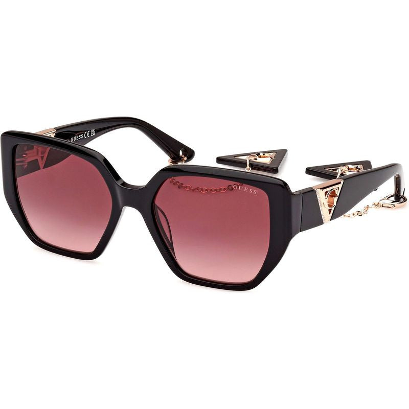 GU7892, Shiny Black/Bordeaux Gradient Lenses