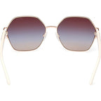 GU7913, Ivory and Rose Gold/Blue Gradient Lenses