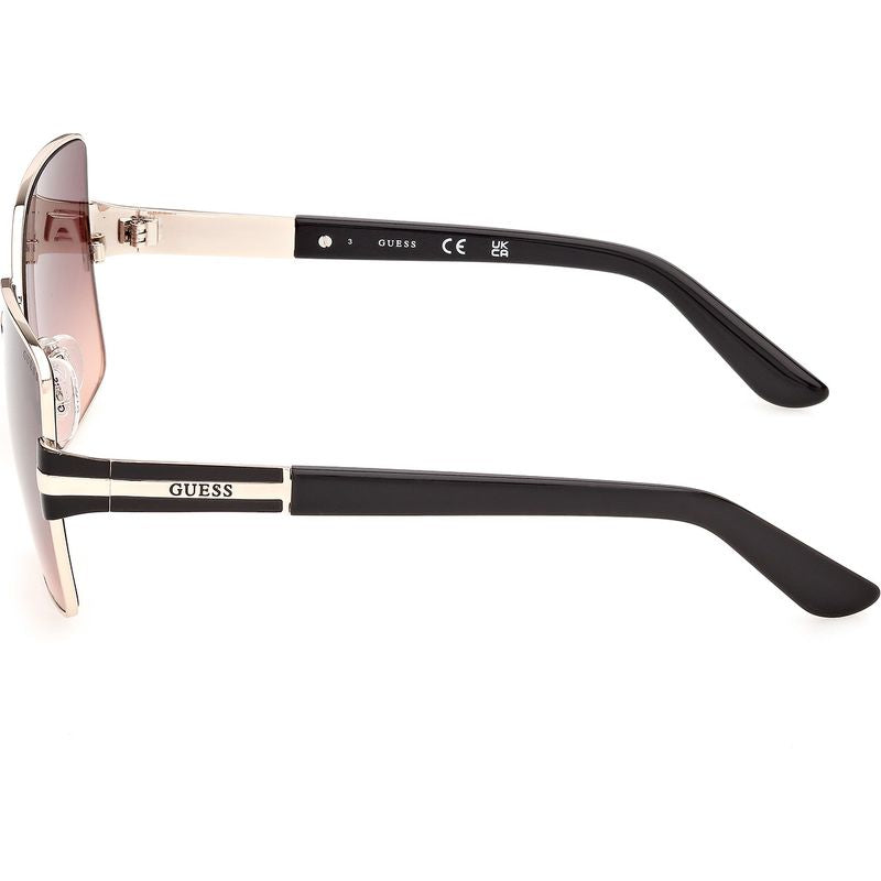 Guess GU00357 Shiny Pale Gold Black Bordeaux Gradient Side