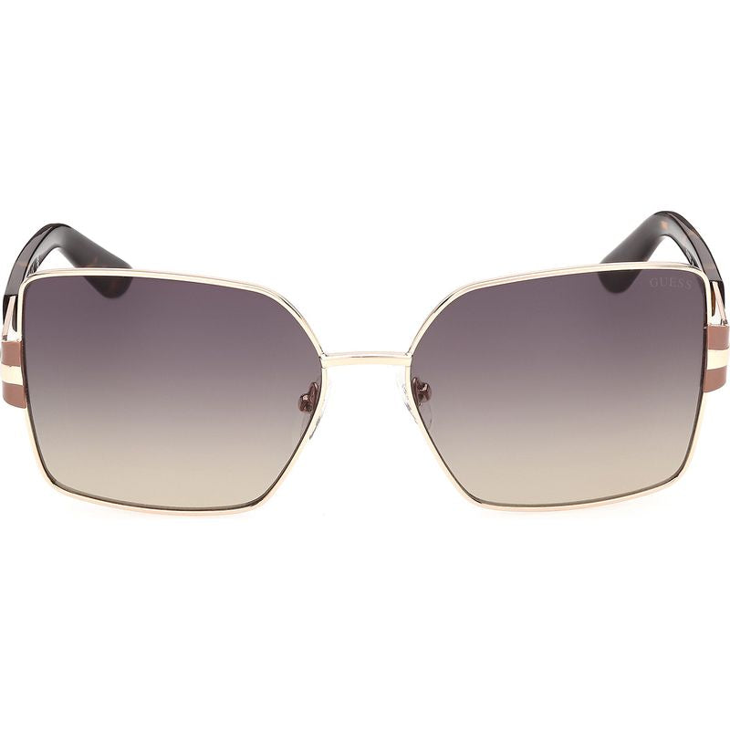 Guess GU00357 Shiny Pale Gold Dark Havana Smoke Gradient Front