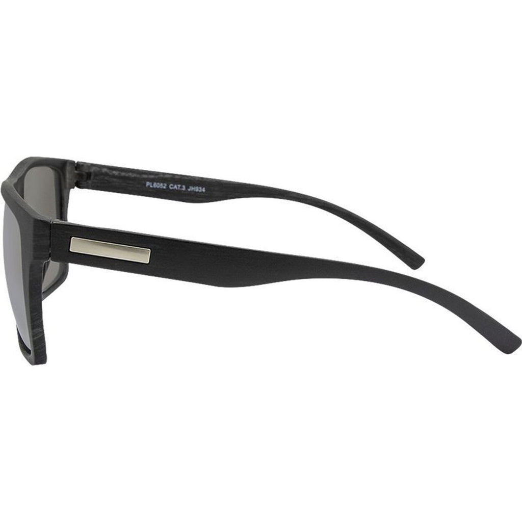 6052, Black Wood/Silver Mirror Lenses