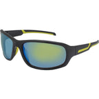 7025, Matte Black and Yellow/Yellow Blue Mirror Lenses