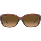 Jackie Ohh RB4101, Transparent Dark Brown/Brown Gradient Polarised Glass Lenses