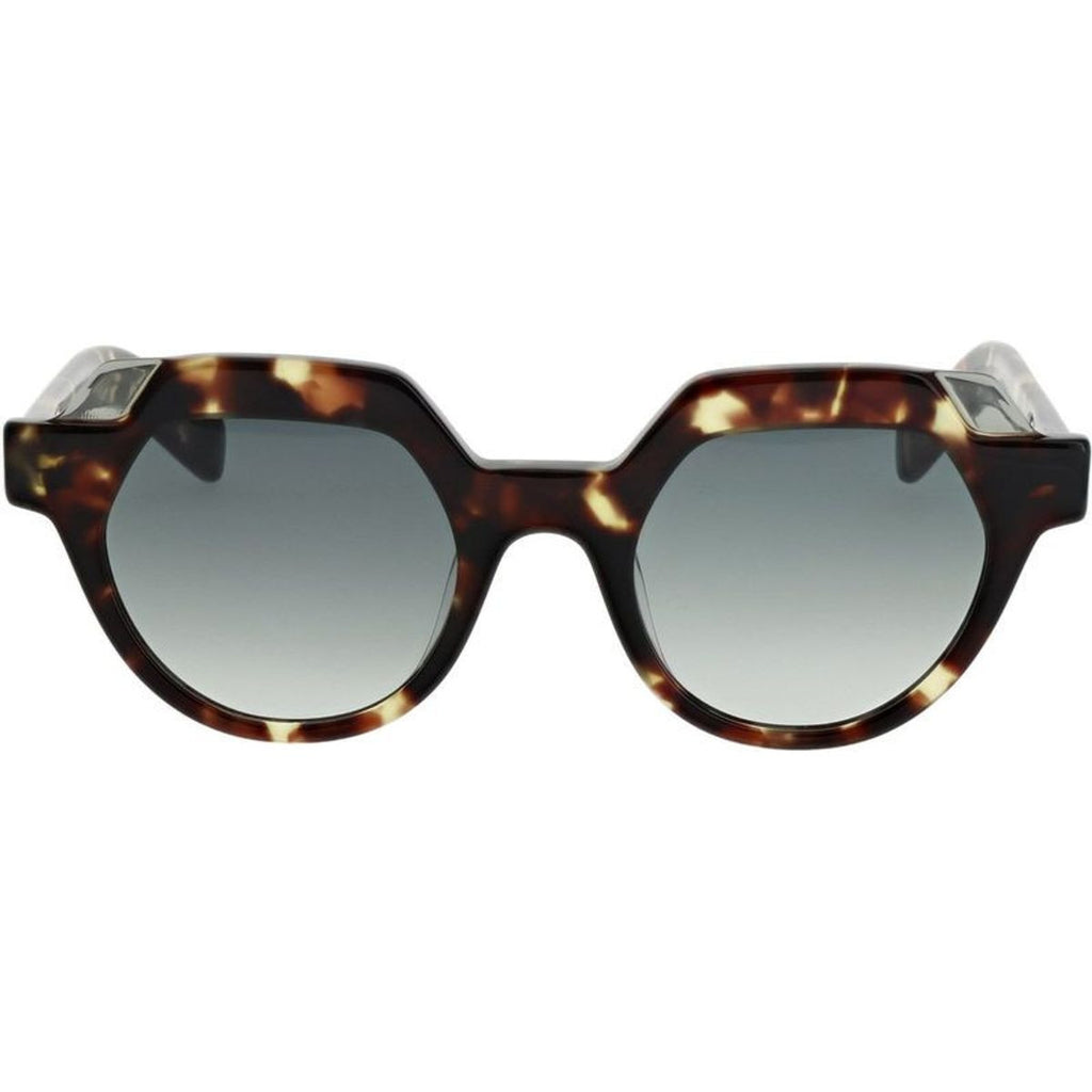 Leblanc, Dark Brown Tortoiseshell/Light Grey and Green Gradient Lenses