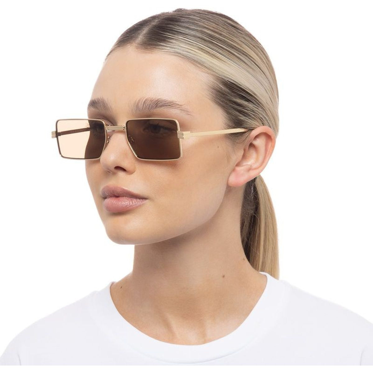 Fold 02, Bright Gold/Teak Lenses