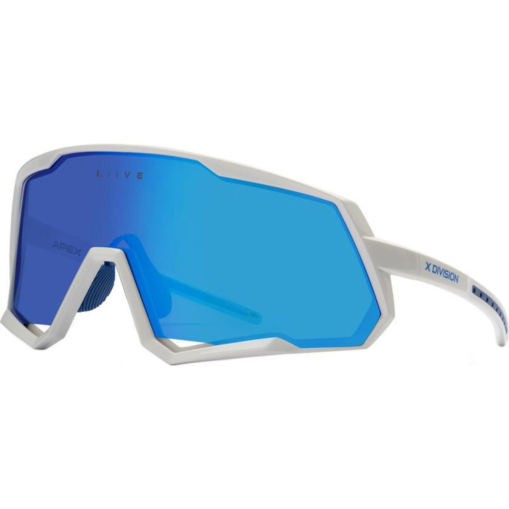Apex X, White/Blue Mirror Lenses