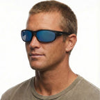 Bream, Matte Black/Blue Mirror Polarised Lenses