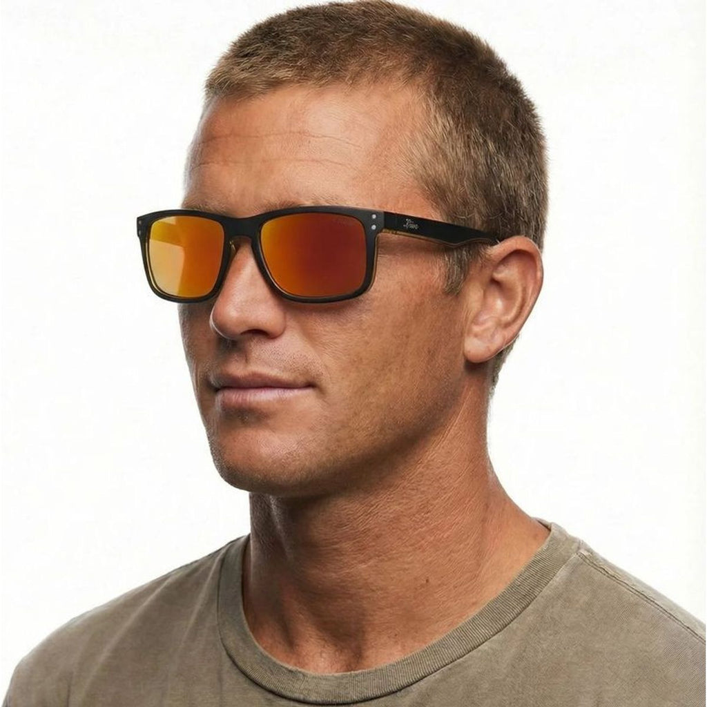 Cheap Thrill, Matte Black and Orange/Orange Mirror Lenses