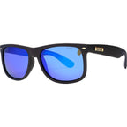 El Capitan, Matte Black/Blue Mirror Polarised Lenses