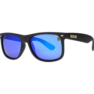 El Capitan, Matte Black/Blue Mirror Polarised Lenses