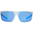 Fairway X, White and Xtal Blue/Blue Mirror Lenses