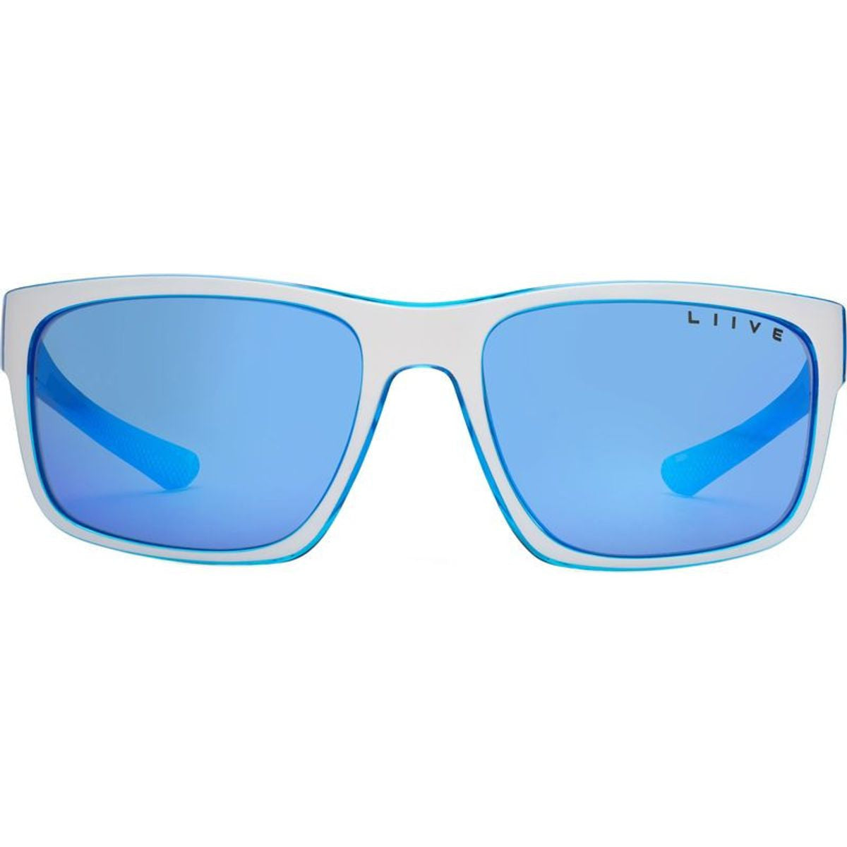 Fairway X, White and Xtal Blue/Blue Mirror Lenses