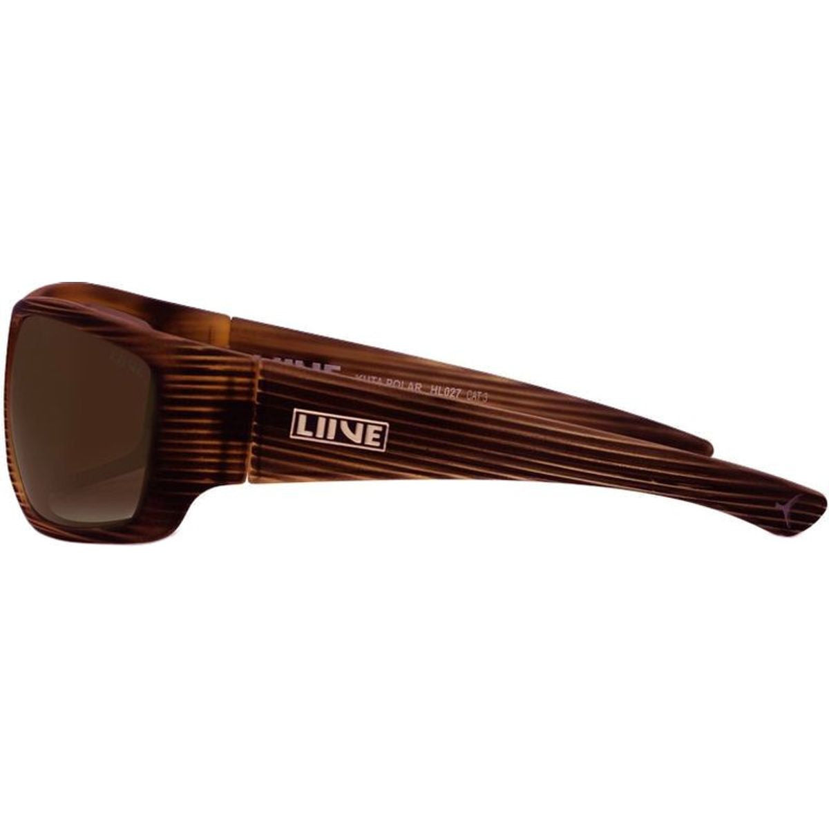 Kuta, Black Wood/Brown Polarised Lenses