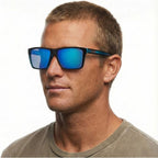 Laguna, Black Xtal Neon/Blue Mirror Lenses