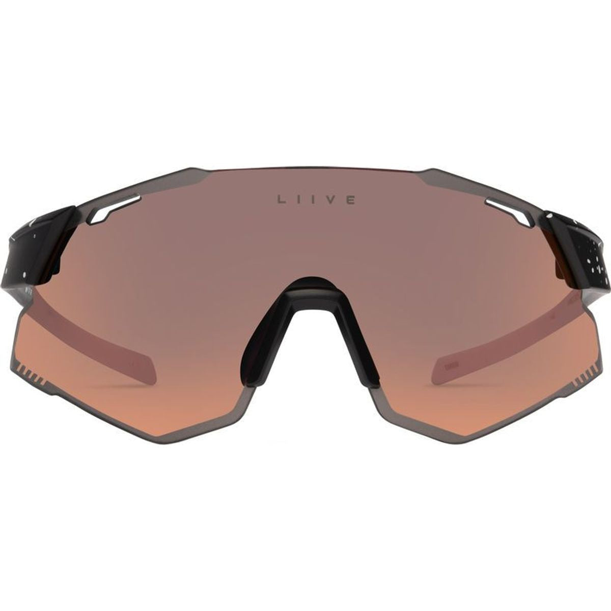 Pace X, Matte Black Splatter/Red Mirror Lenses