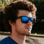 Sabotage X, Matte Black/Blue Mirror Polarised Lenses
