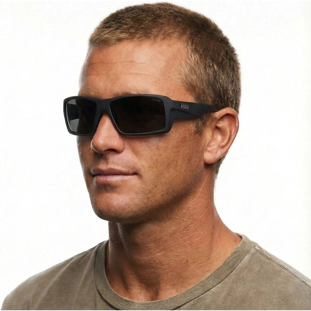 The Edge, Matte Black Floating/Smoke Polarised Lenses