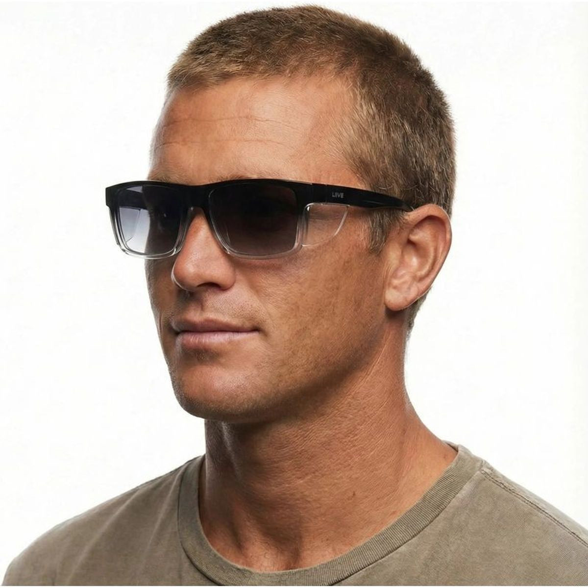 Tradie Safety, Matte Black Fade/Dark Grey Lenses