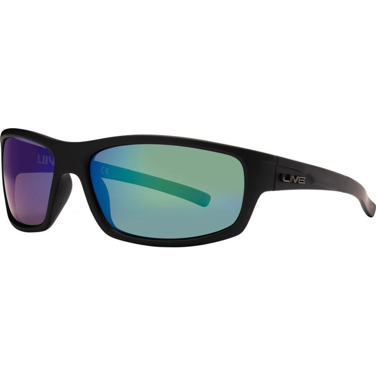 Tuna, Matte Black/Green Mirror Polarised Lenses