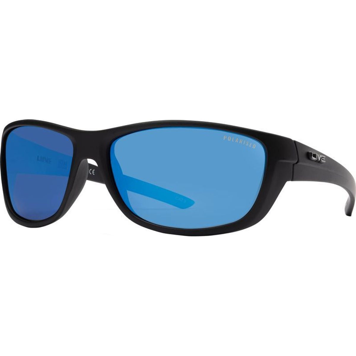 Whiting, Matte Black/Blue Mirror Polarised Lenses