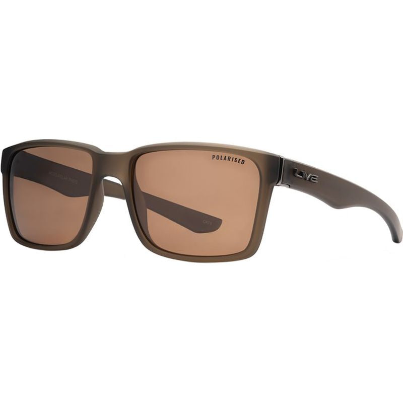Liive Moto Matte Xtal Army Brown Polarised Angle