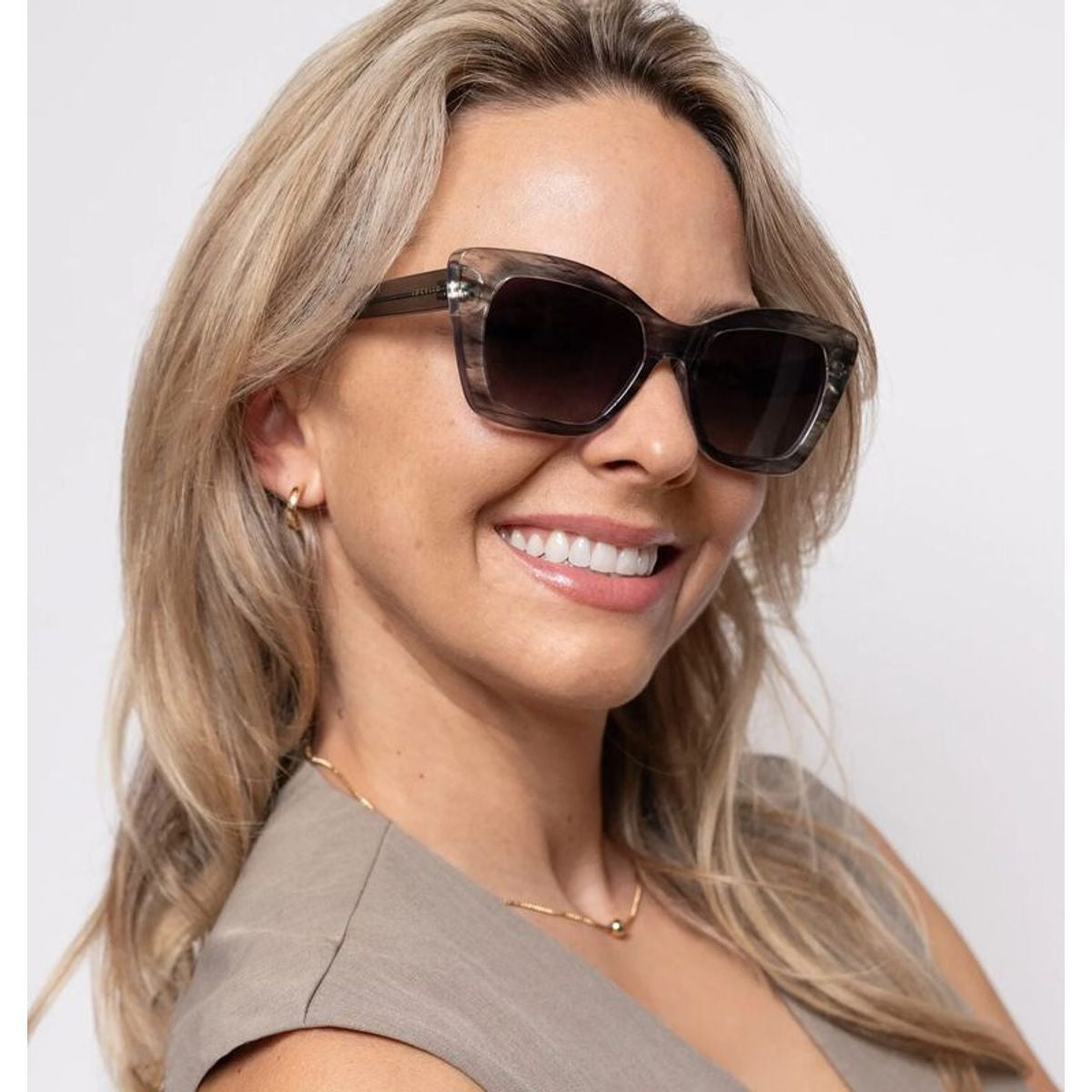 Layla, Grey Mosaic/Smoke Polarised Lenses