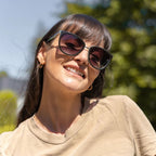 Sorella, Dark Brown and Blue/Smoke Gradient Polarised Lenses