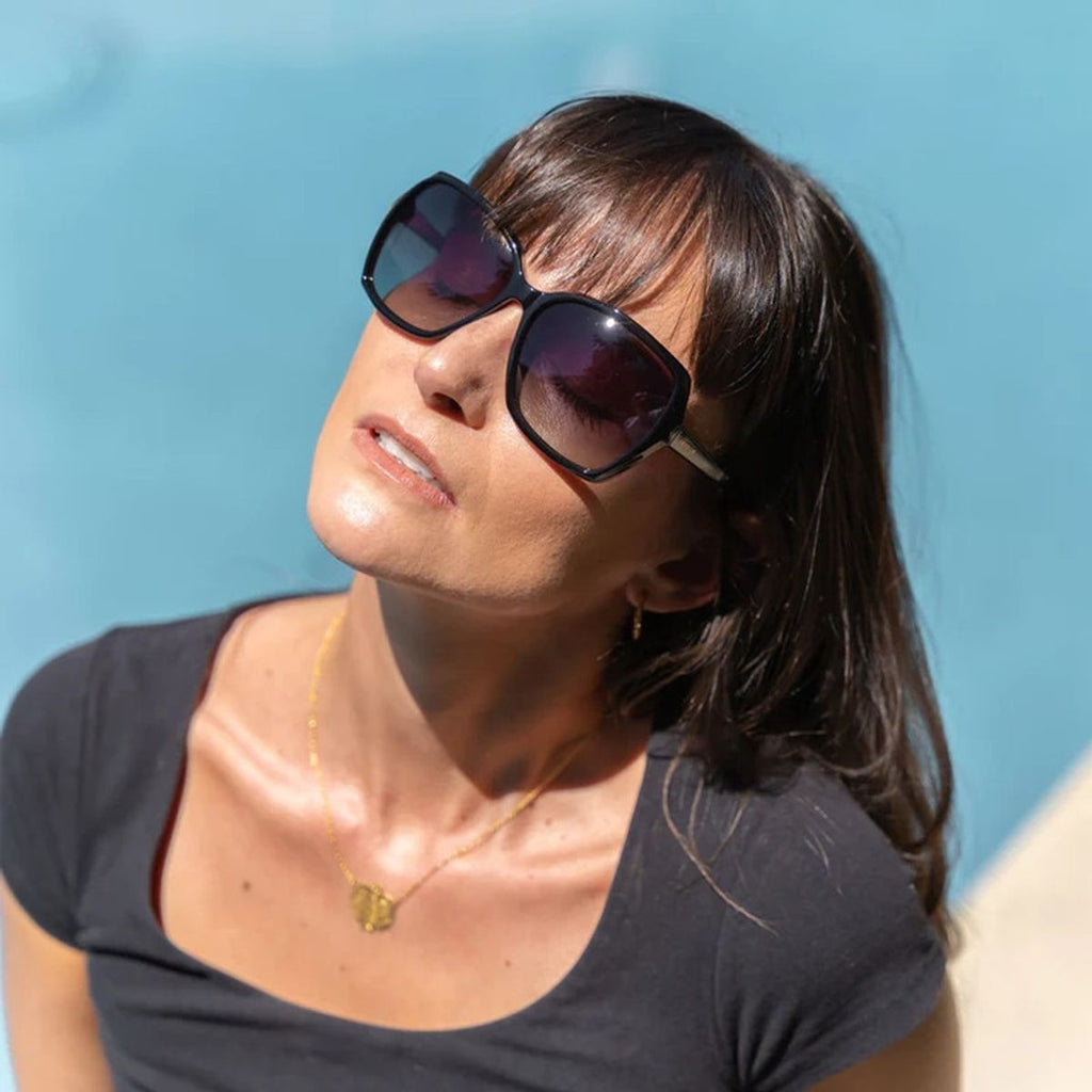 Kara, Crystal Black/Grey Gradient Polarised Lenses