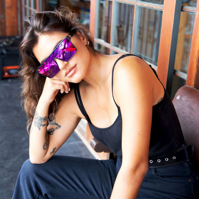 Loose Cannon, Black/Pink Mirror Polarised Lenses