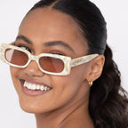 Salome, White Onyx/Rose Lenses