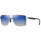Piha, Matte Silver and Brown/Blue Silver Mirror Gradient Polarised Glass Lenses
