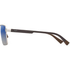Piha, Matte Silver and Brown/Blue Silver Mirror Gradient Polarised Glass Lenses