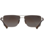 Piha, Matte Silver and Brown/Blue Silver Mirror Gradient Polarised Glass Lenses
