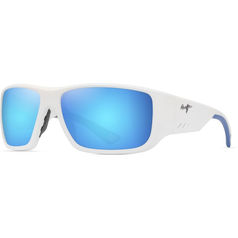 Keha, Matte White/Blue Hawaii Glass Polarised Lenses