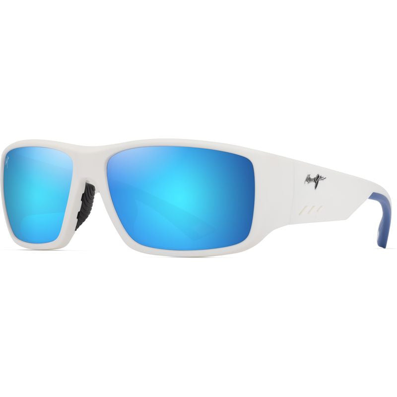 Keha Alt Fit, Matte White/Blue Hawaii Glass Polarised Lenses